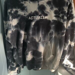 Black and White Tie-Dye Hoodie
